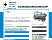 Tablet Screenshot of boyscouttroop105.com